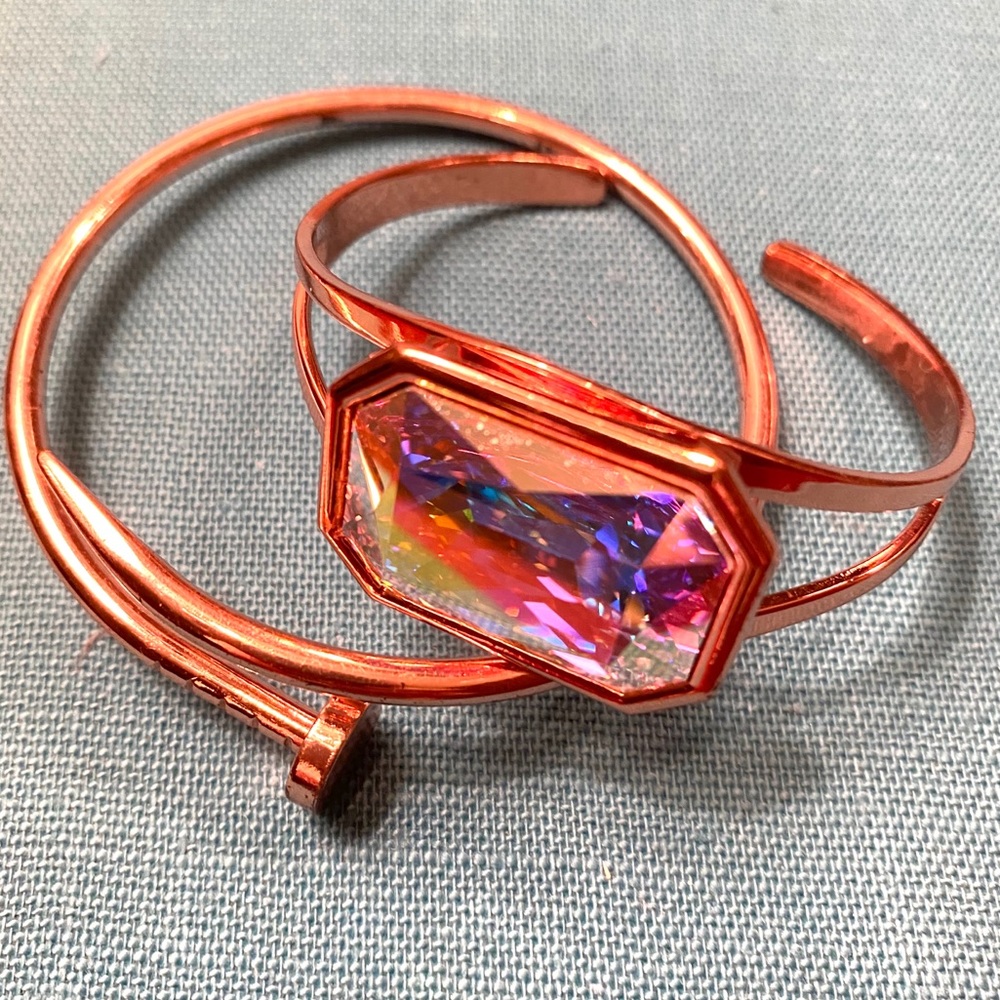 Rose Gold Set of 2 Bracelets